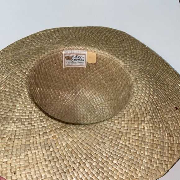 VTG,Happy Cappers By The Field Company Straw Unisex Hat Perfect For Sunny Days - Picture 4 of 16